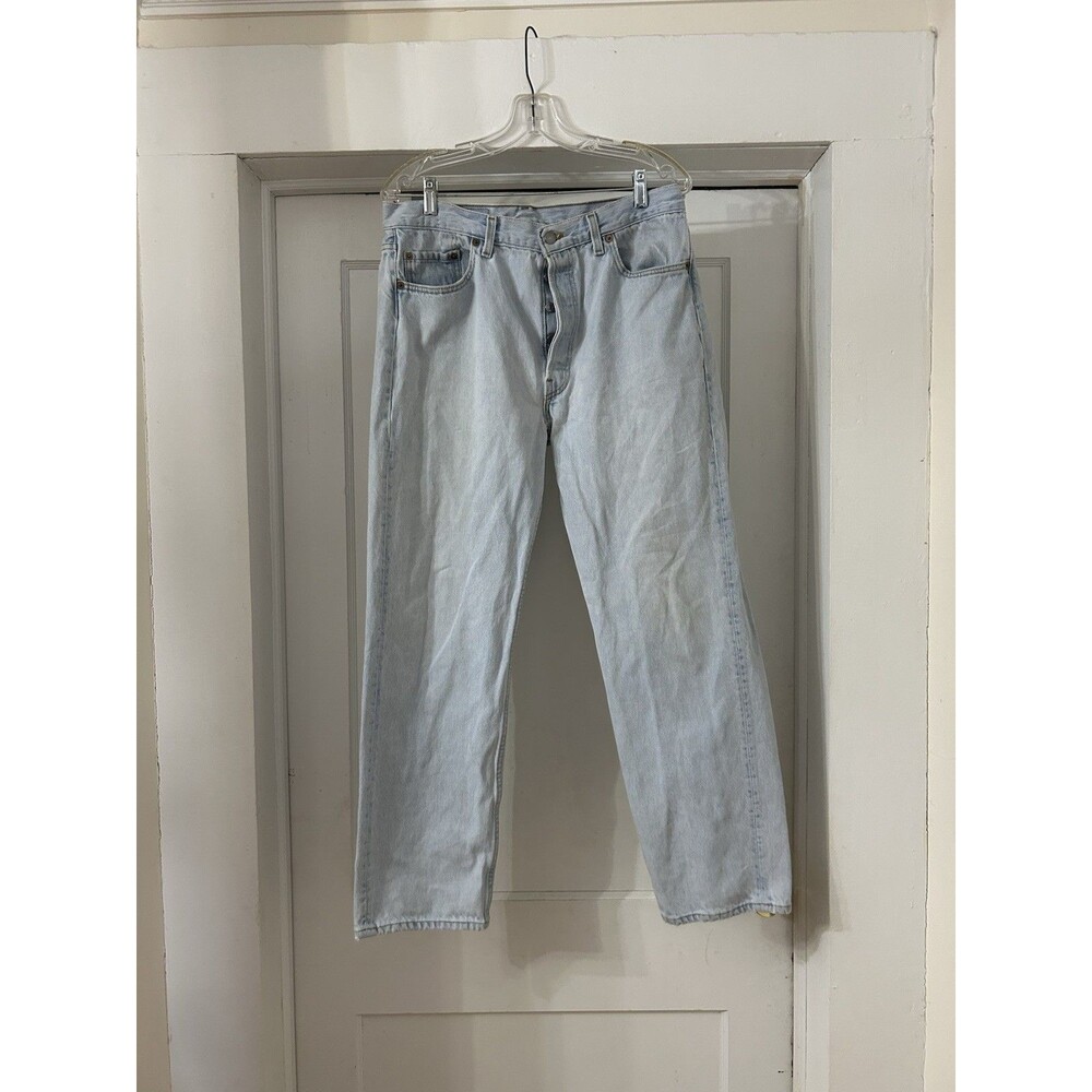 VTG 90s Made In USA Levi's 501 Jeans Mens 36x30 Blue Denim Cotton Straight Leg